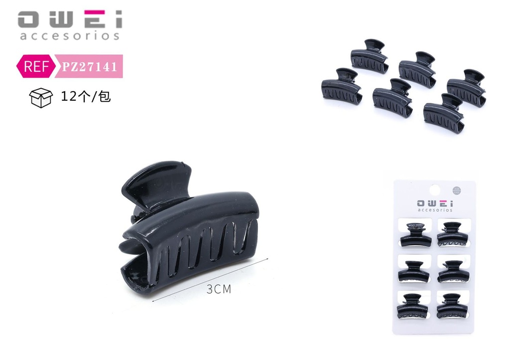 Pack pinza 3CM 6PC 12/U - Accesorios de peinado