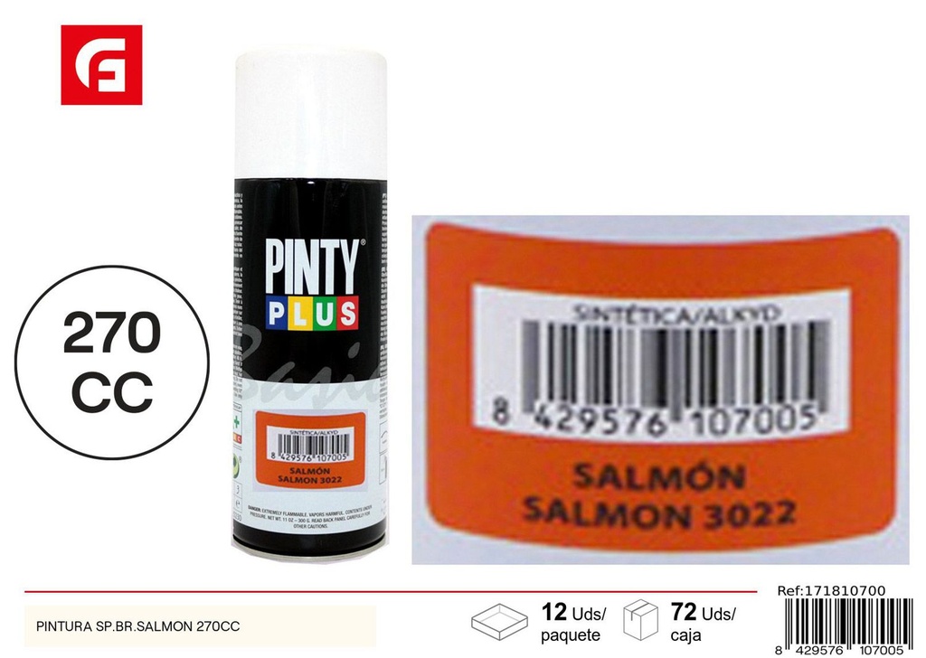 Aerosol Pintyplus salmón 270cc - Pintura calidad