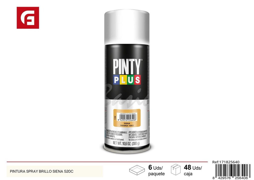 Pintura spray brillo sienna 520CC - Pintura y ferretería