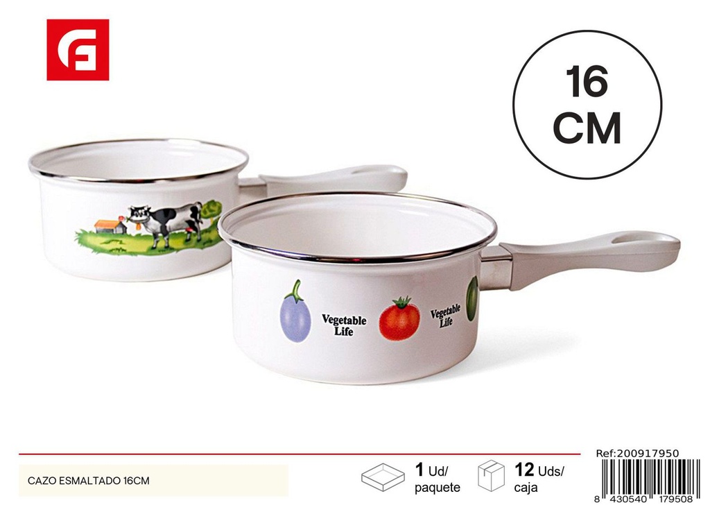 Cazo esmaltado 16 cm - Utensilios de cocina