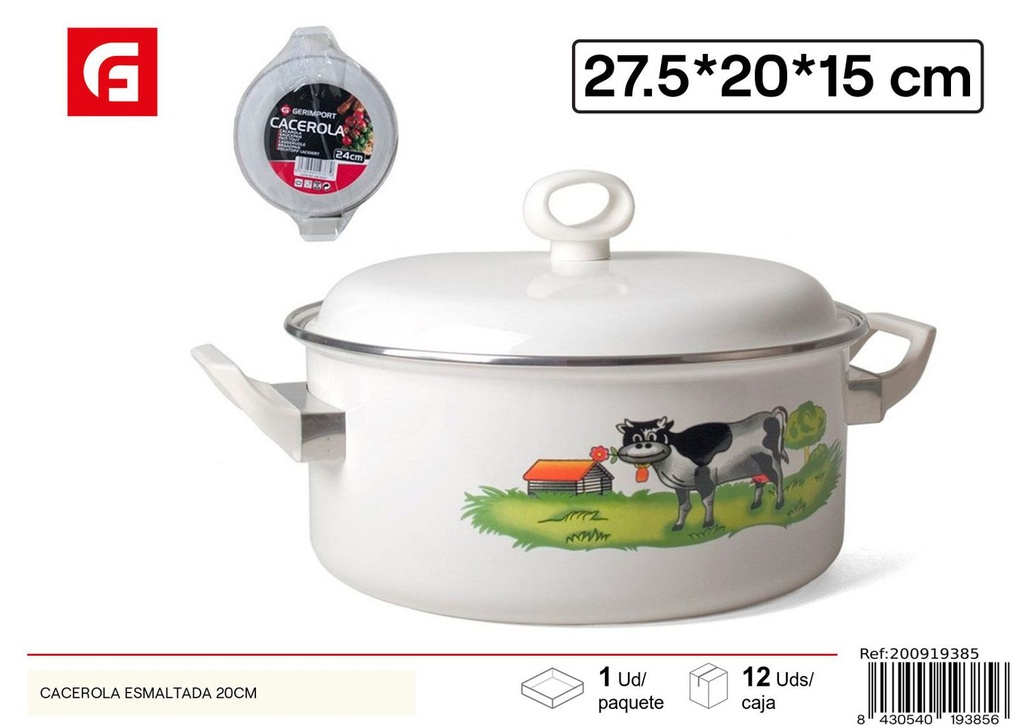 Cacerola esmaltada 20cm - Utensilios de cocina