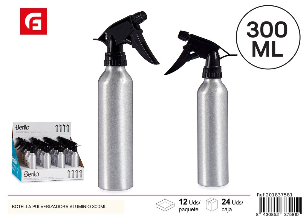 Botella pulverizadora de aluminio 300 ml - Spray y dispensador