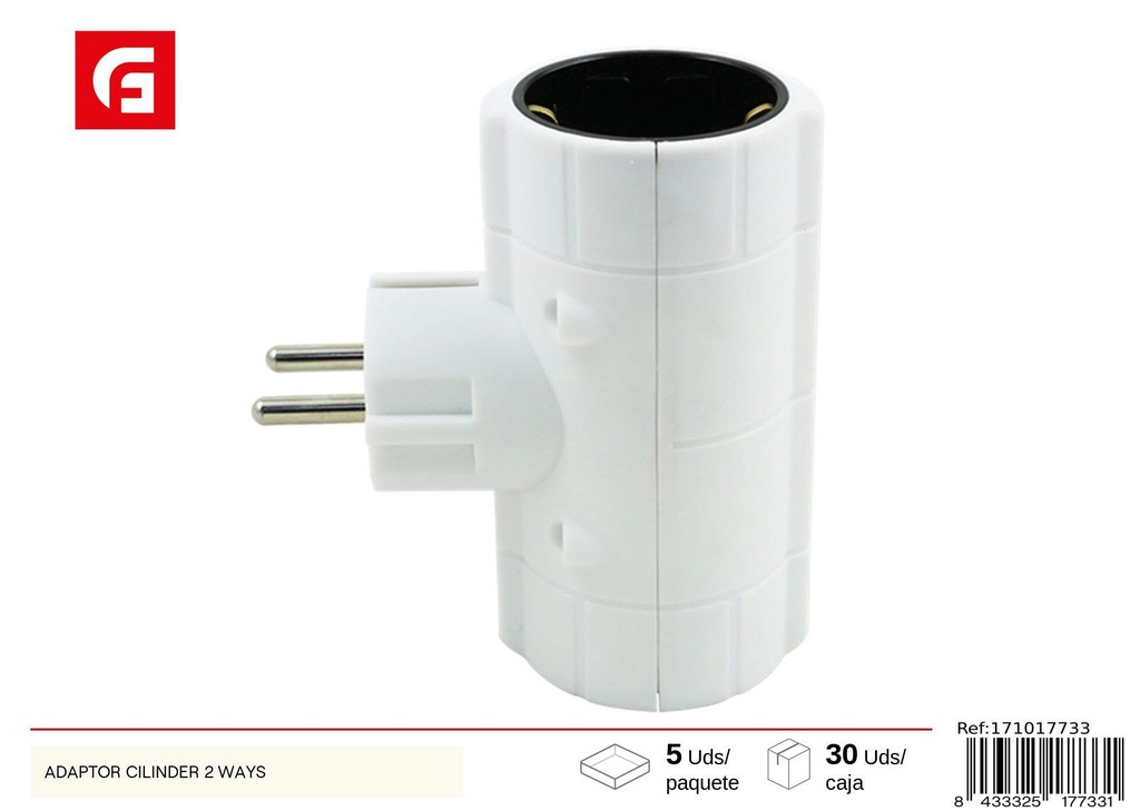 Adaptador de enchufe 2 vías - Accesorios eléctricos