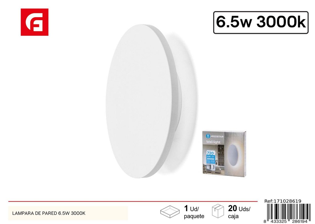  lámpara de pared 6.5W 3000K - Iluminación de hogar