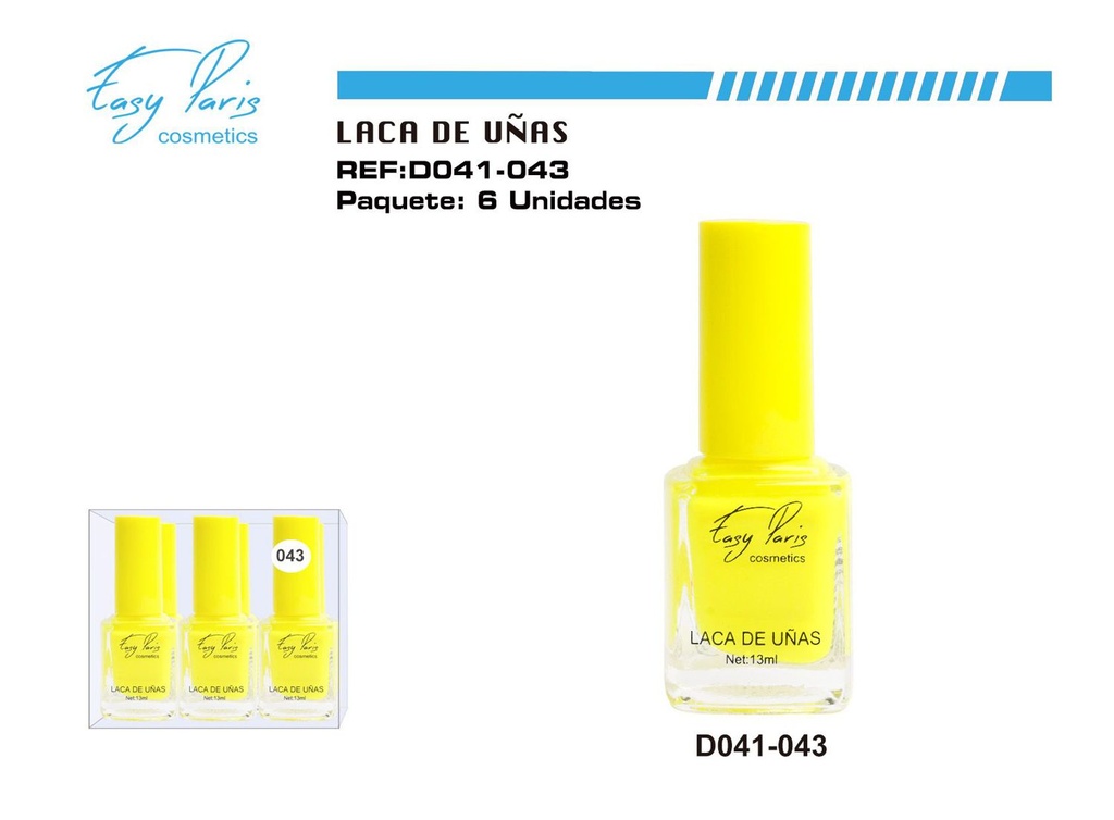 Laca de uñas amarillo fosforescente Easy 6/U