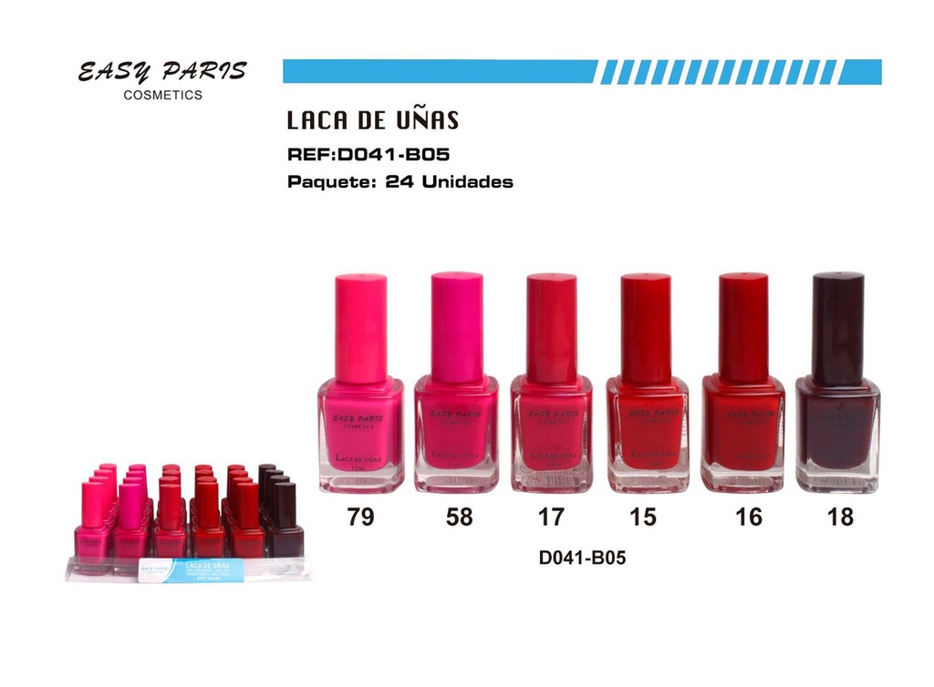 Laca de uñas easy Paris 24 pz - Cosméticos para belleza