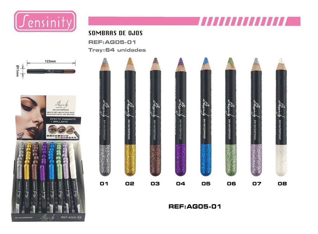 Set de ojos Sensinity 64/U - Lápiz automático para cejas