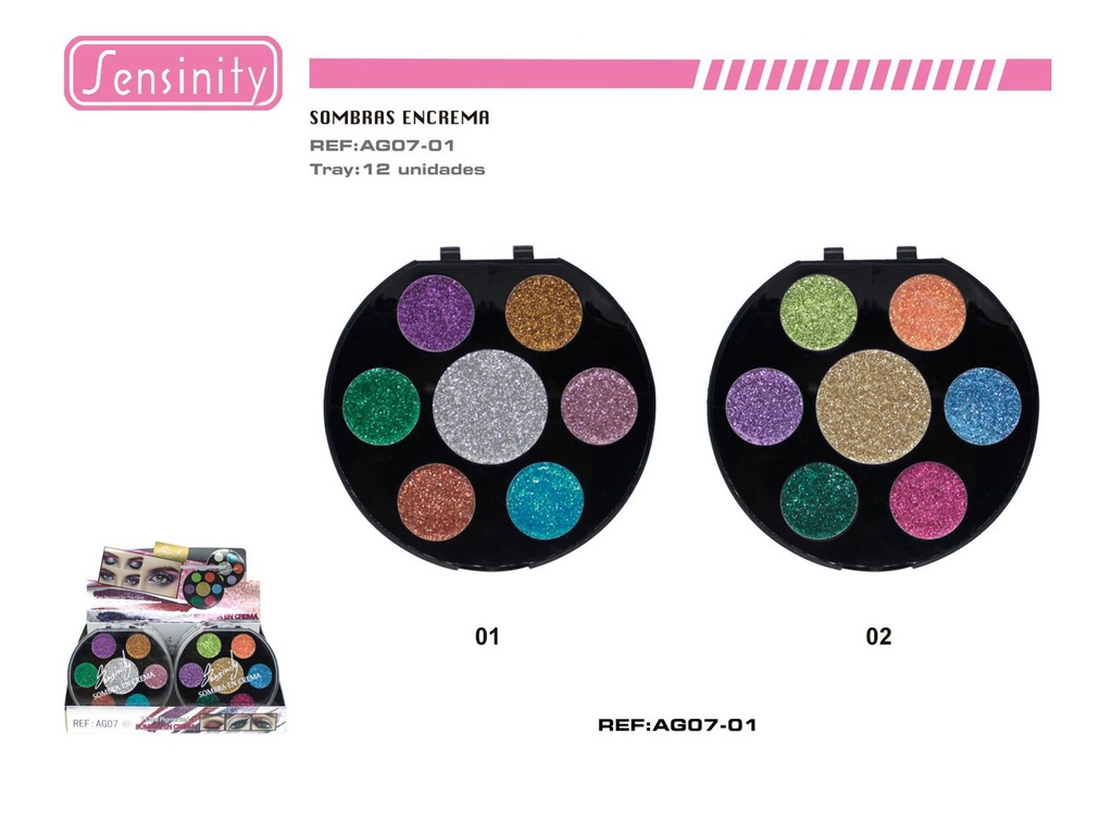 Sensinity sombra de ojos glitter 12/U - Belleza