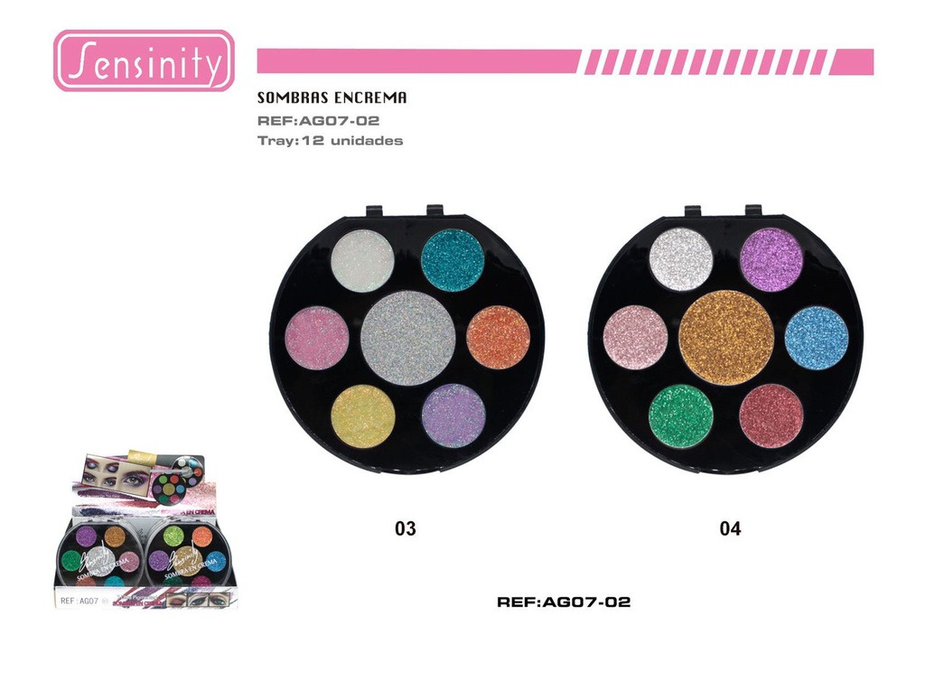 Sensinity sombra de ojos glitter 12/U - Belleza