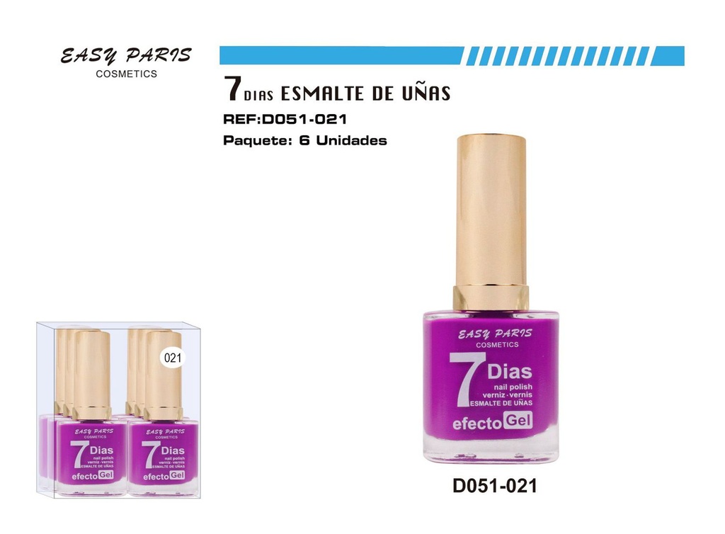 Laca de Uñas 9 Días 6/u 144/u - Esmaltes de uñas