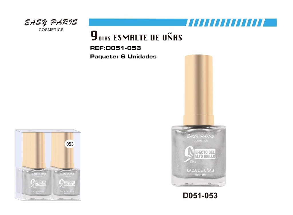 Laca de Uñas 9 Días 6/u 144/u - Esmaltes de uñas