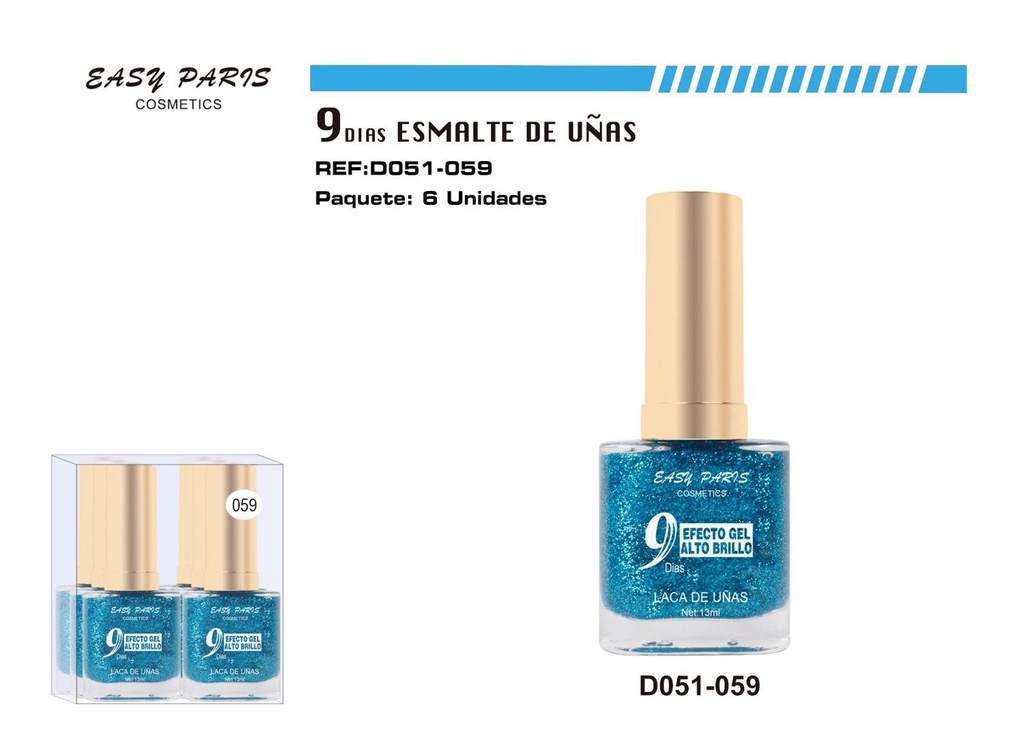 Laca de Uñas 9 Días 6/u 144/u - Esmaltes de uñas