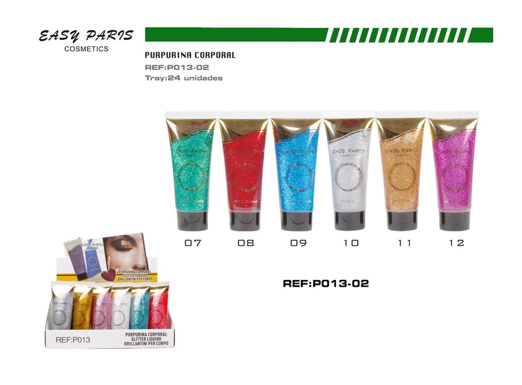Purpurina en gel 24/U - Materiales creativos