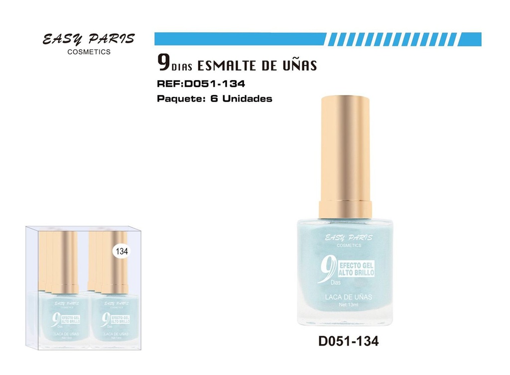 Laca de Uñas 9 Días 6/u 144/u - Esmaltes de uñas