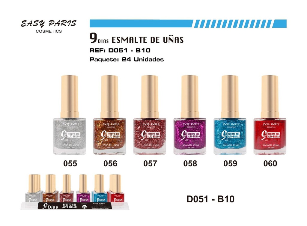 Laca de Uñas 9 Días 24/u - Esmaltes de uñas