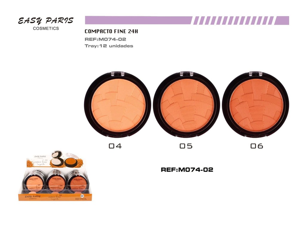 Máquina de maquillaje compacto super fino 24h - Cosméticos