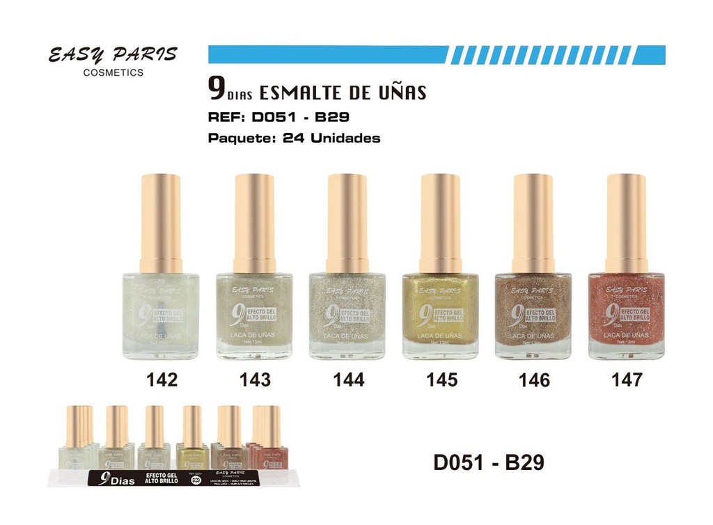 Laca de Uñas 9 Días 24/u - Esmaltes de uñas