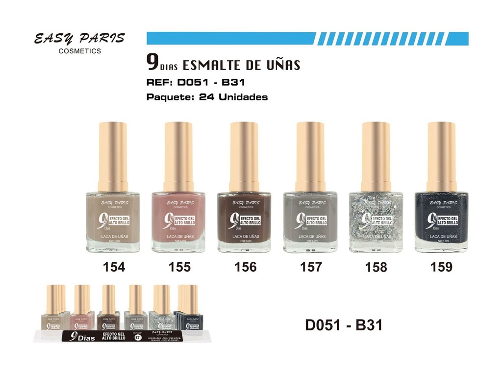 Laca de Uñas 9 Días 24/u - Esmaltes de uñas