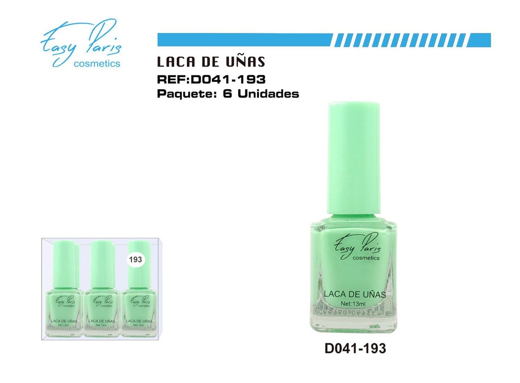 Laca de Uñas Easy Paris 6/U - Esmaltes de uñas para manicura