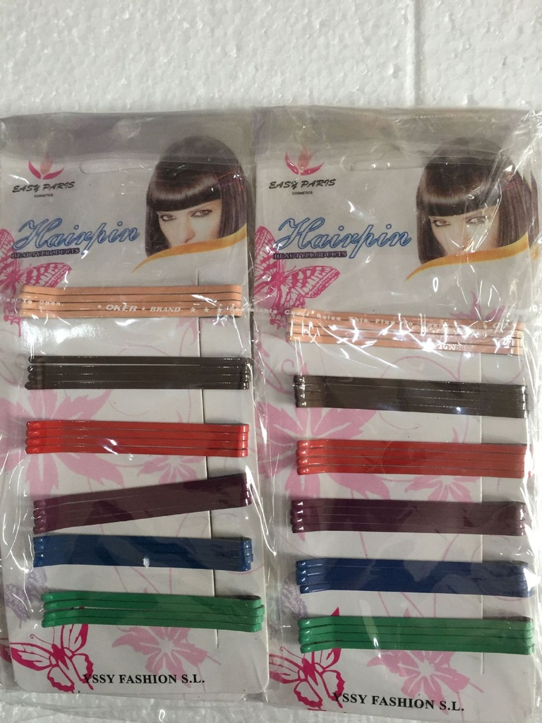 Horquilla grande recta 12 unidades - Accesorios para el cabello