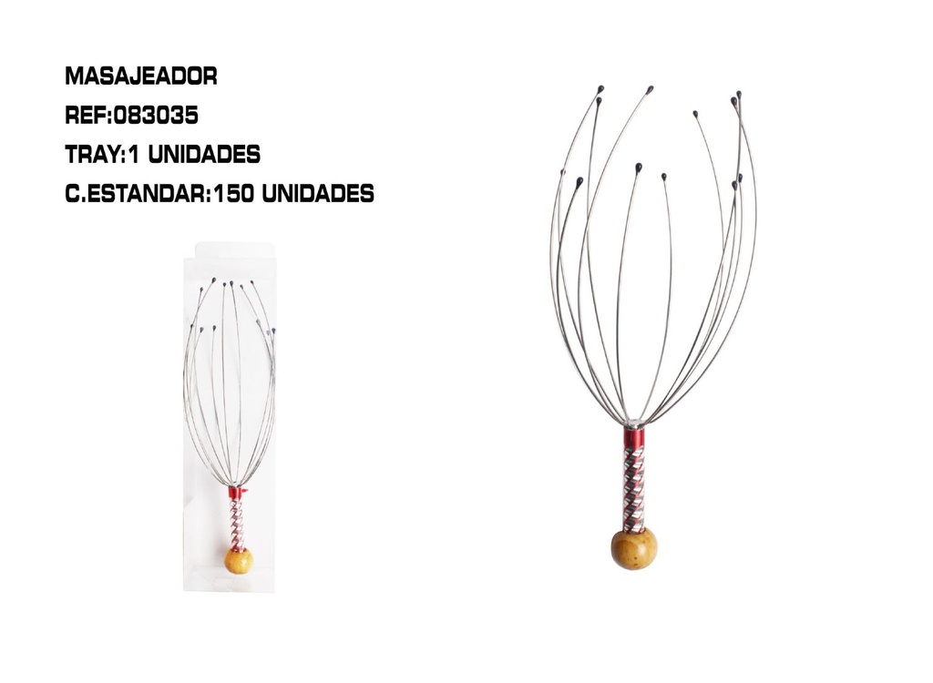 Masajeador de cabeza 6 unidades - Accesorios de belleza
