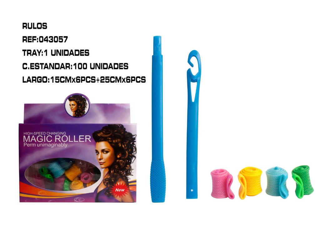 Rulo mágico 15/25 cm 6 unidades - Herramientas de belleza y peinado