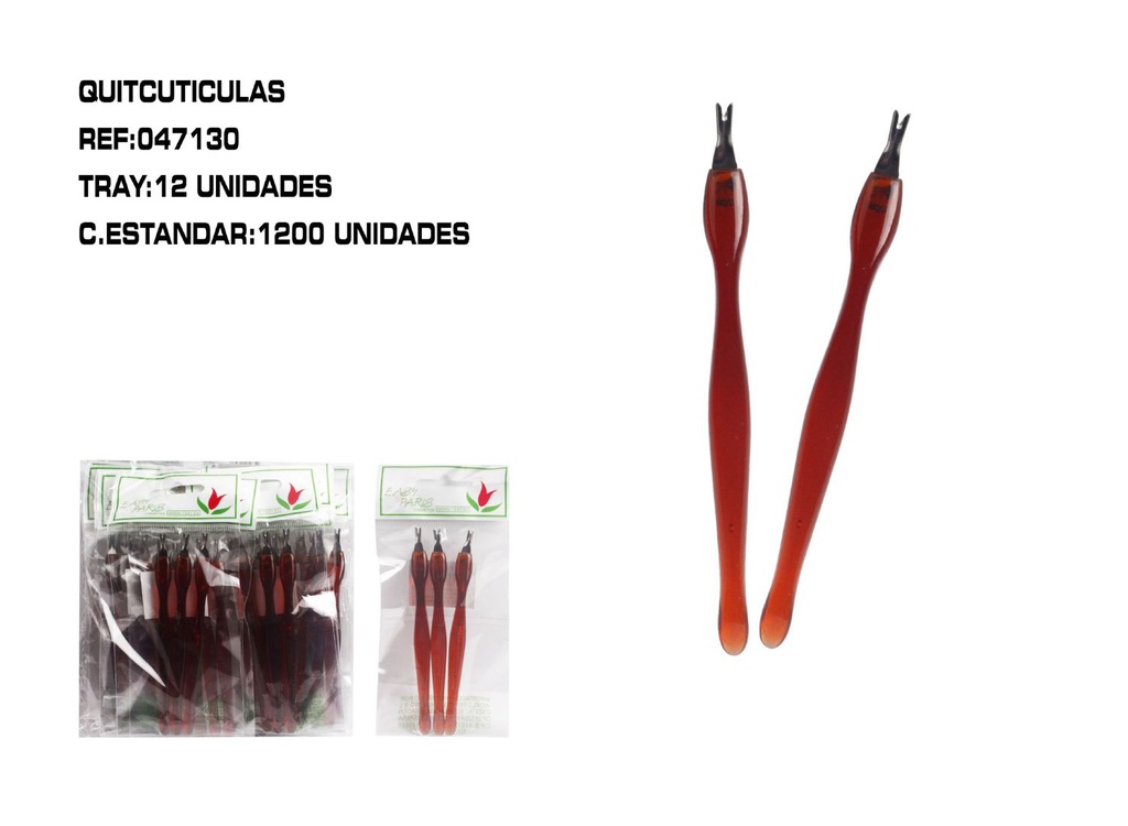 Quitacutículas concha (3x12 unidades) - Accesorios de manicura y pedicura