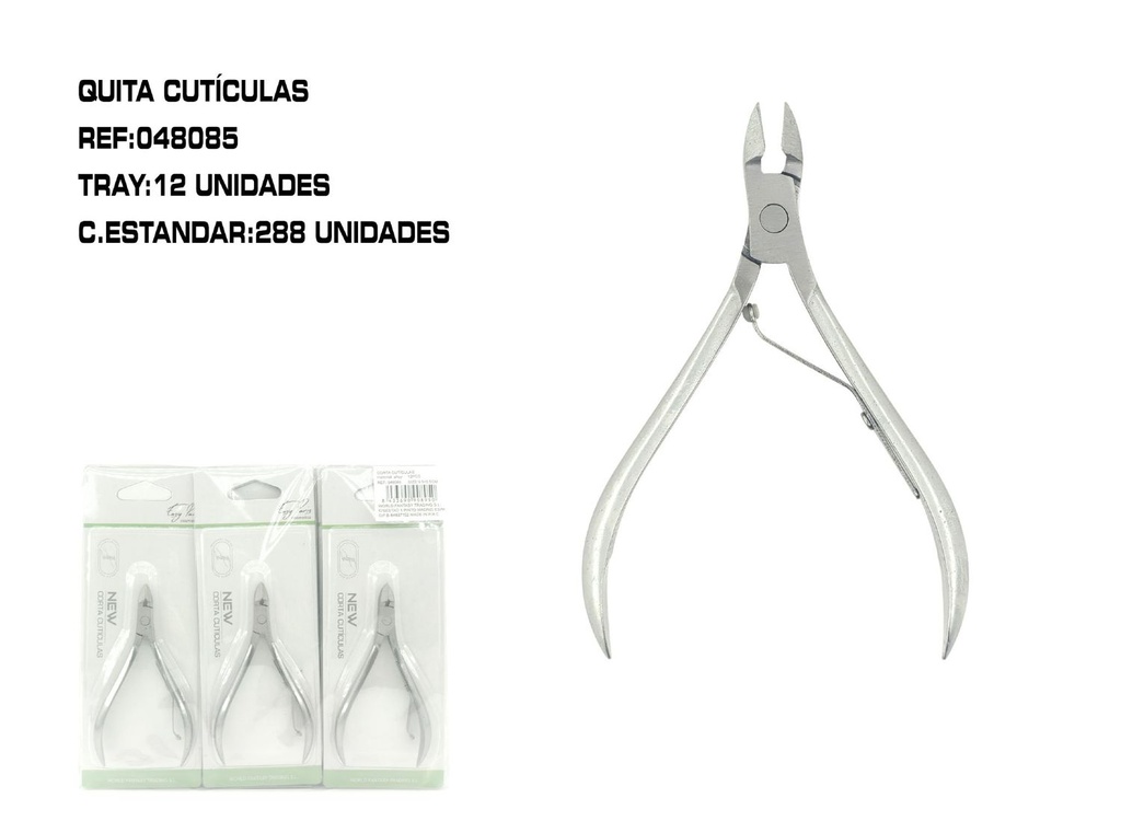 Cortacutículas 9.5x5.5 cm 12 unidades - Accesorios de uñas