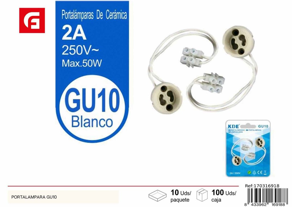 Portalámpara GU10 - Accesorios eléctricos