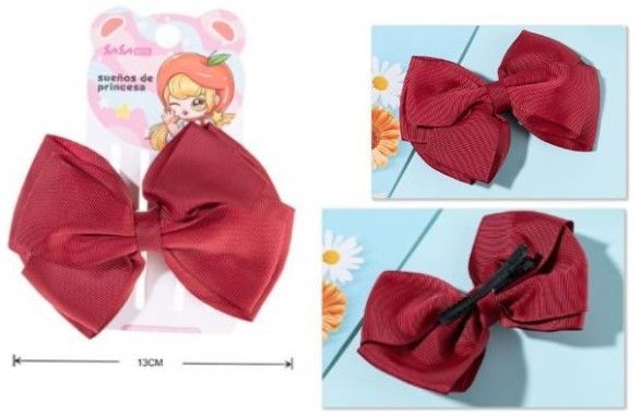 Pinza con Lazo 12cm 12/U - Pinzas decorativas para el cabello