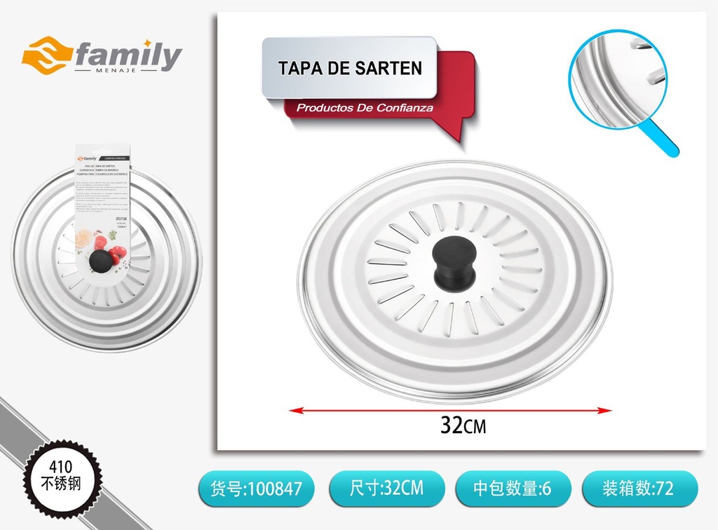 Tapa de sartén 32cm - Accesorios de cocina