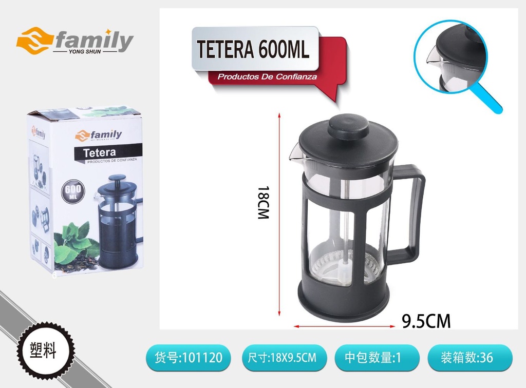 Tetera de 600 ml - Utensilios de cocina