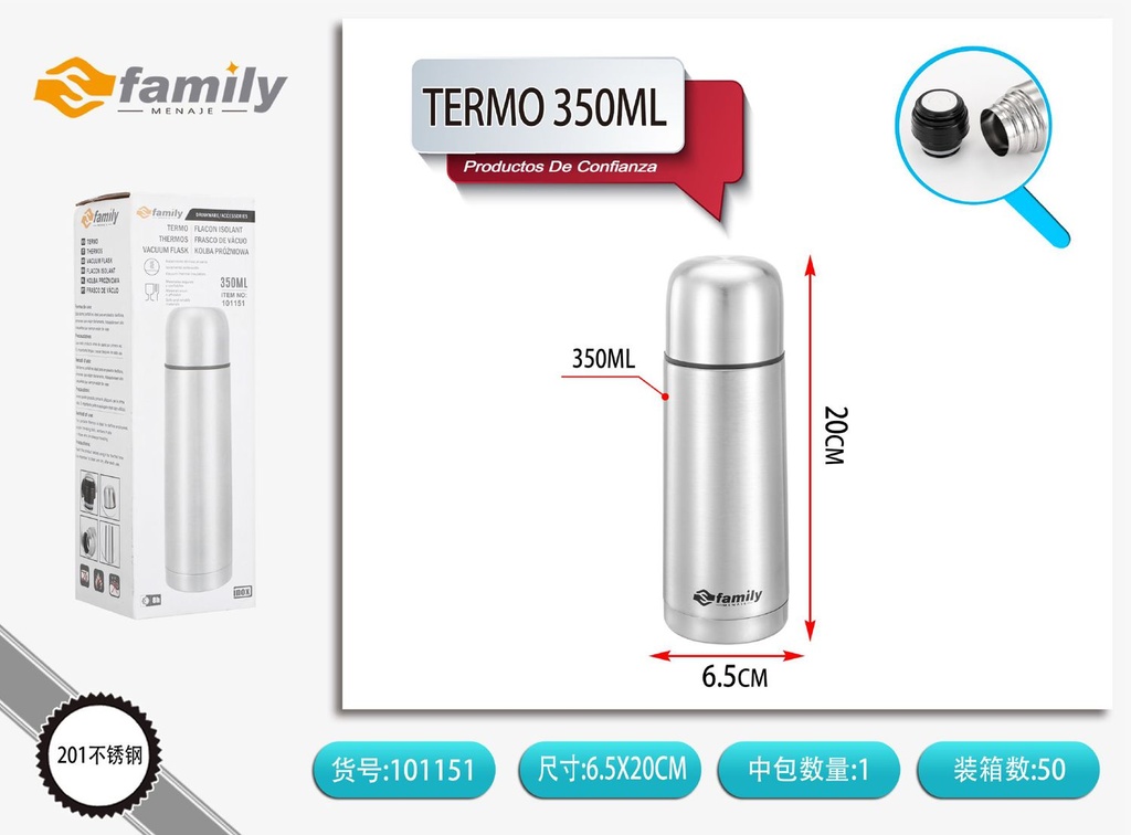 Termo 350 ml de alta calidad - Botellas y termos para bebidas
