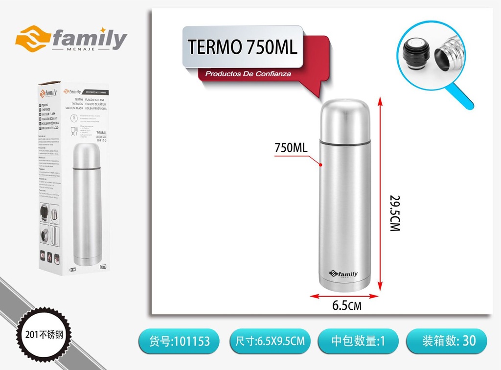 Thermo de vacío 750ml - Contenedores para bebidas