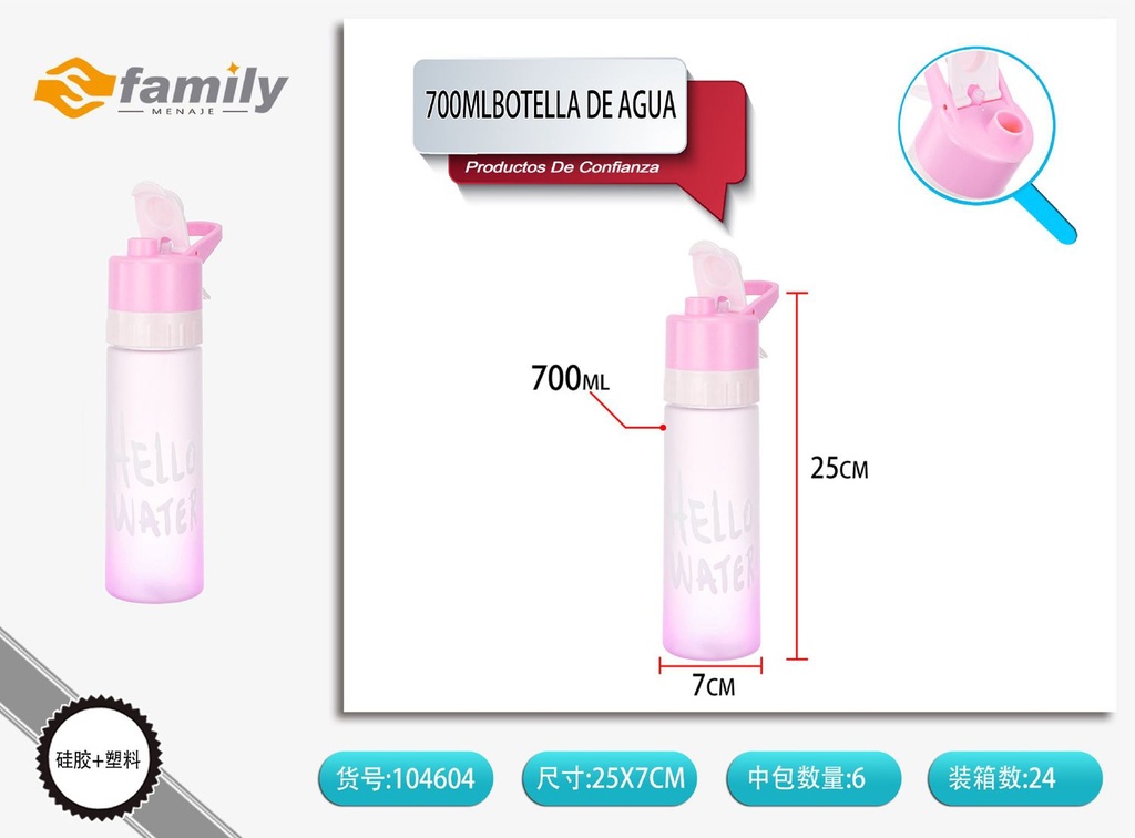 Botella de agua 700ml - Utensilios de cocina 