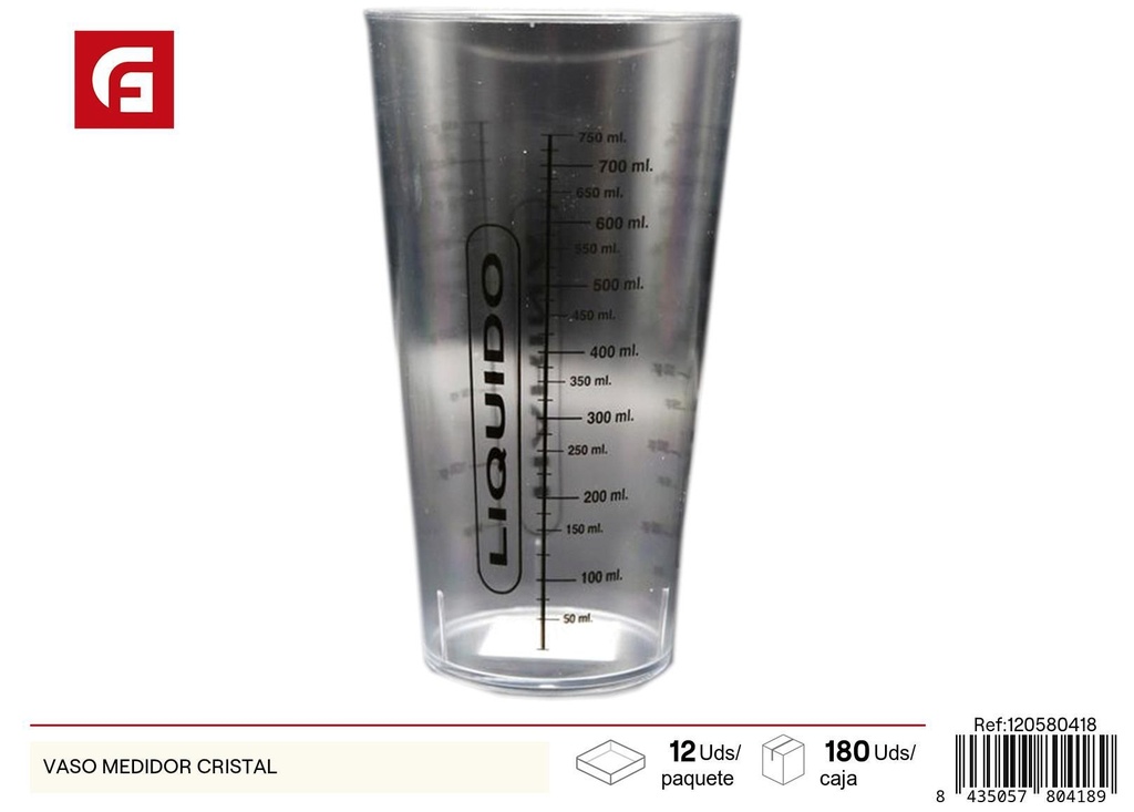 Vaso medidor de cristal - Utensilios de cocina