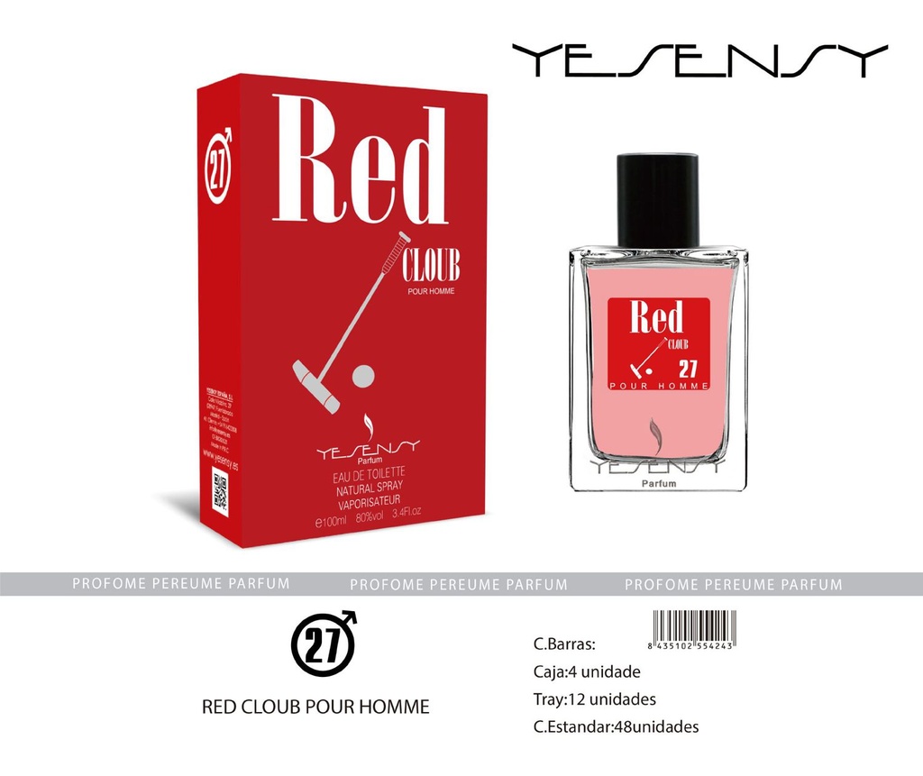 Perfume "Red Club" para hombre - Fragancia masculina