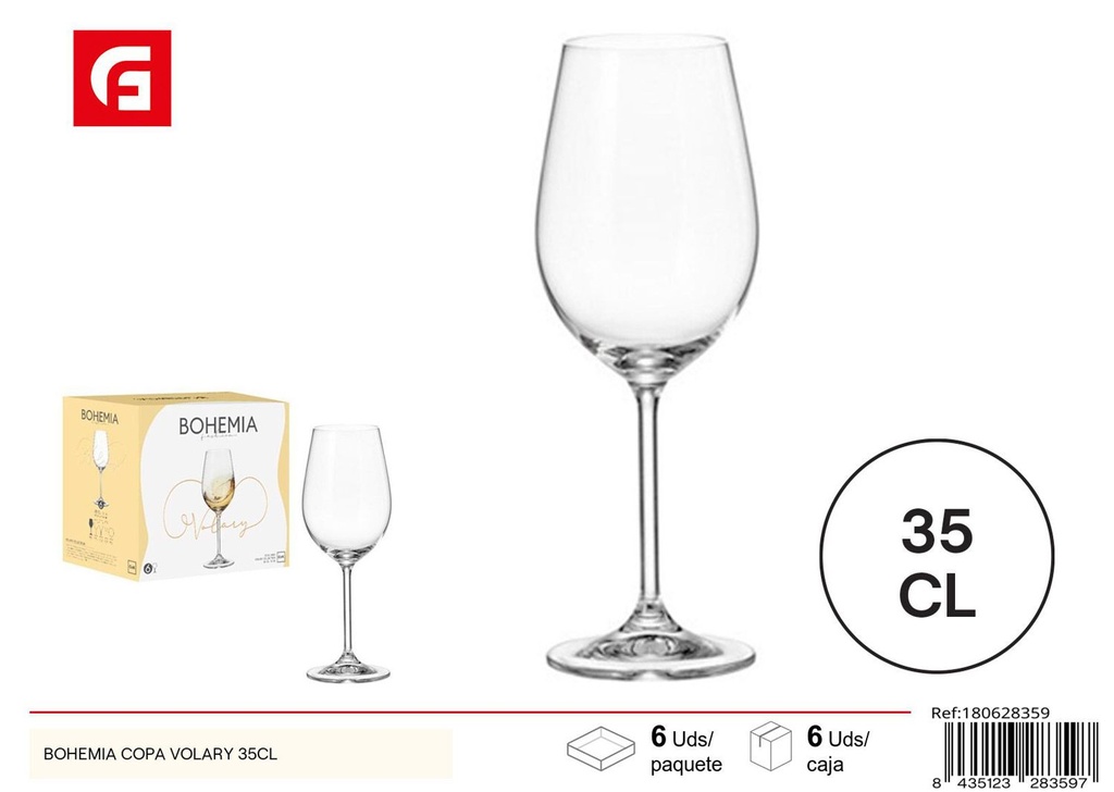 Copa de cristal modelo Bohemia 35cl - Cristalería