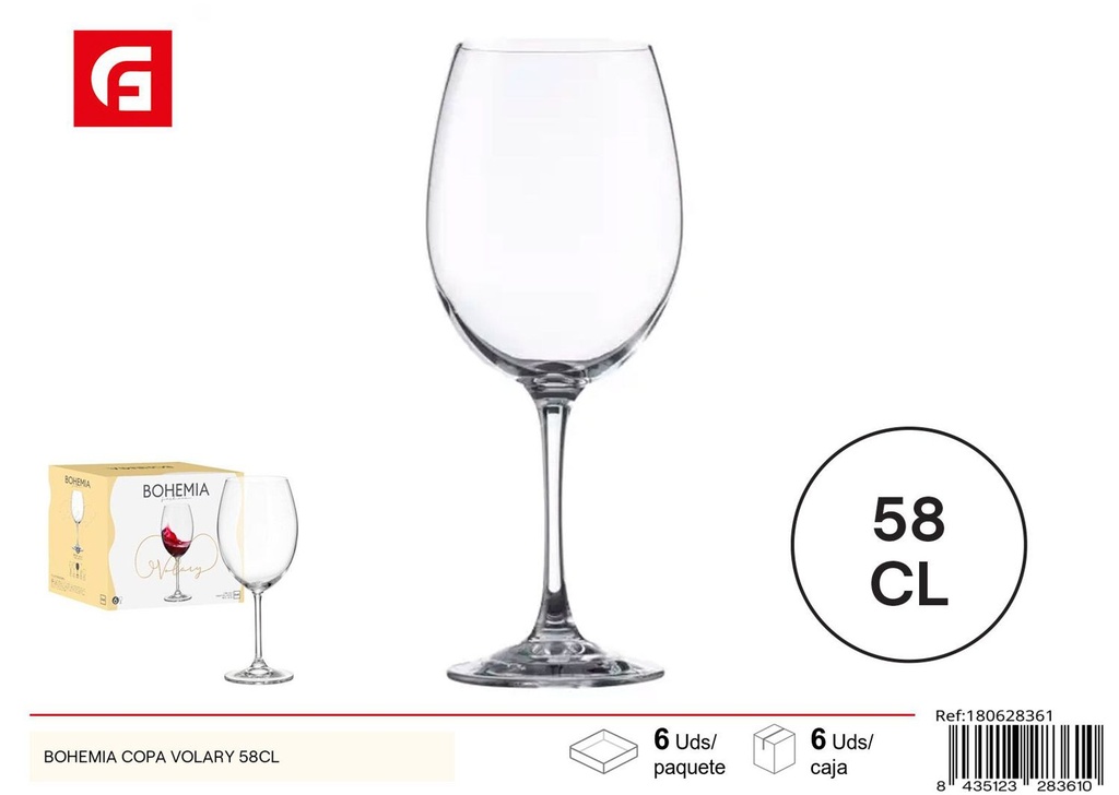 Copa de cristal Bohemia Volary 58 cl - Utensilios de vidrio