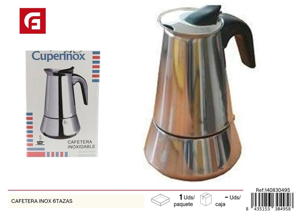 Cafetera inox para 6 tazas - Utensilios de cocina