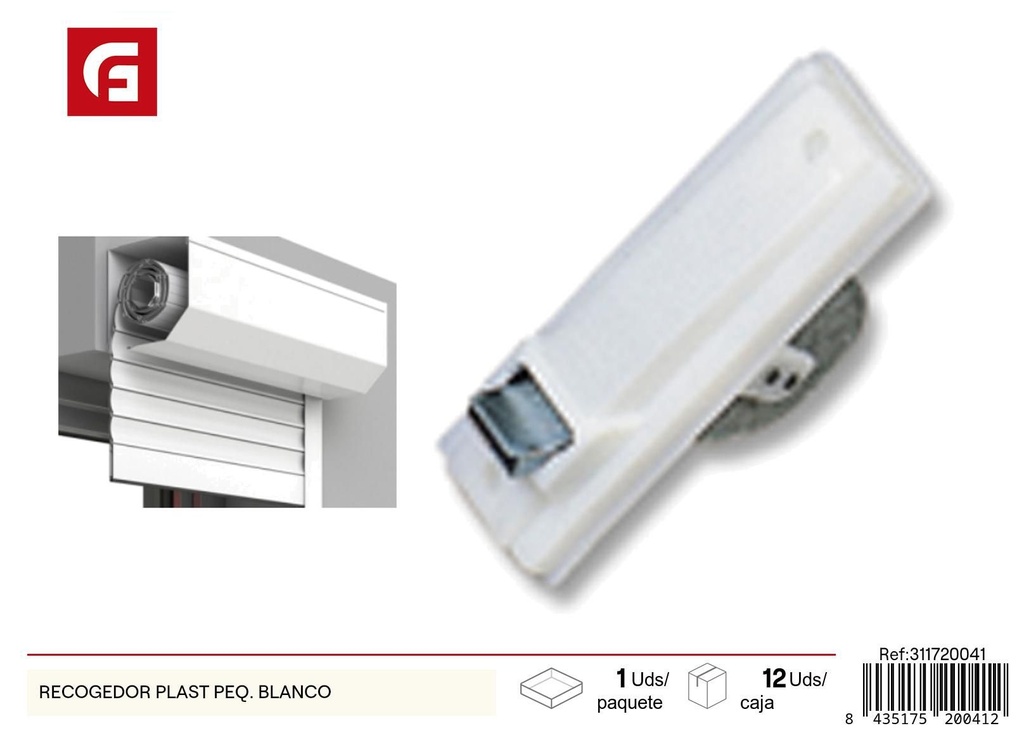 Recogedor de plástico pequeño blanco - Accesorios para persianas