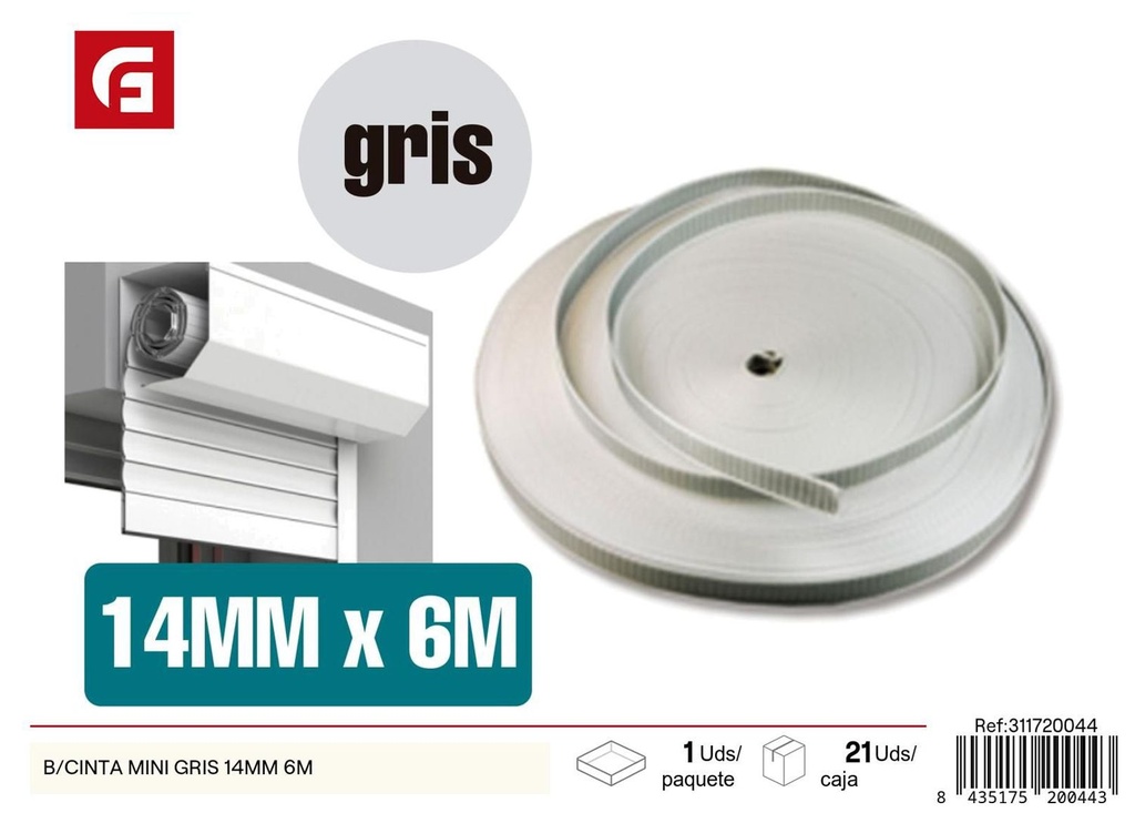 Accesorios de cortina gris 14mm*6m - Herramientas para el hogar