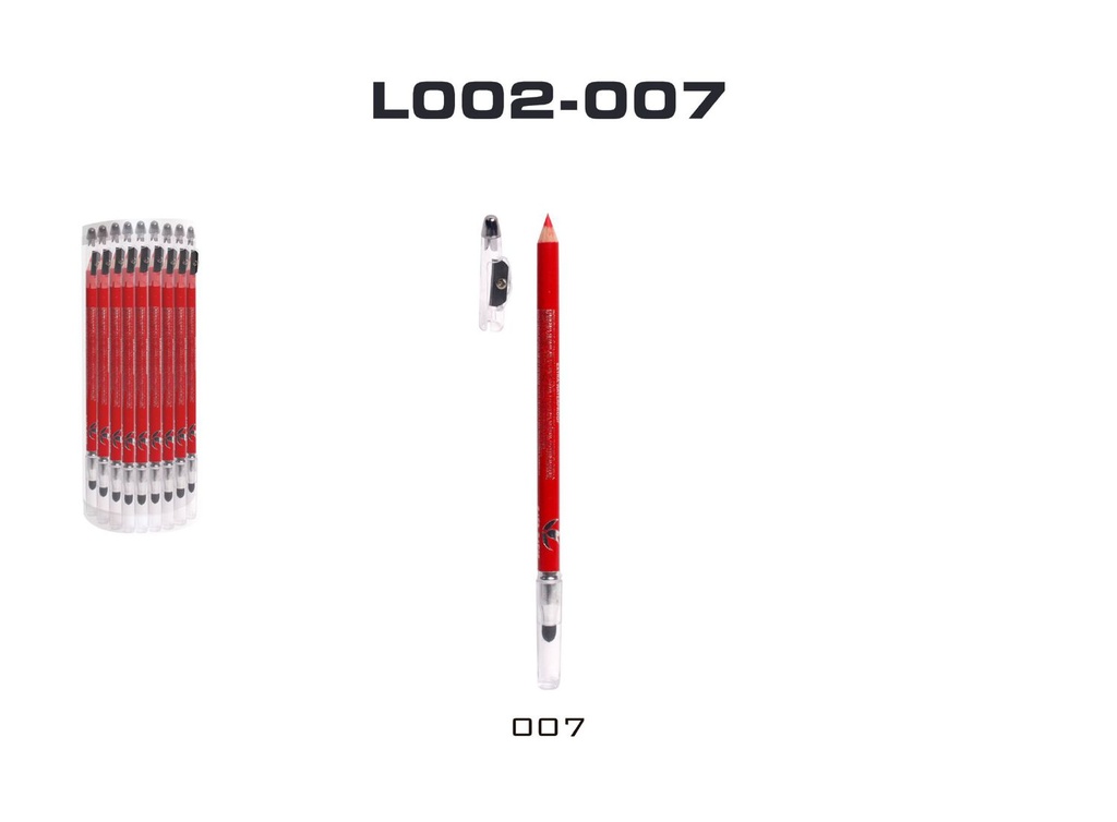 Lápiz con sacapuntas y difuminador rojo 24/u para dibujo y escritura