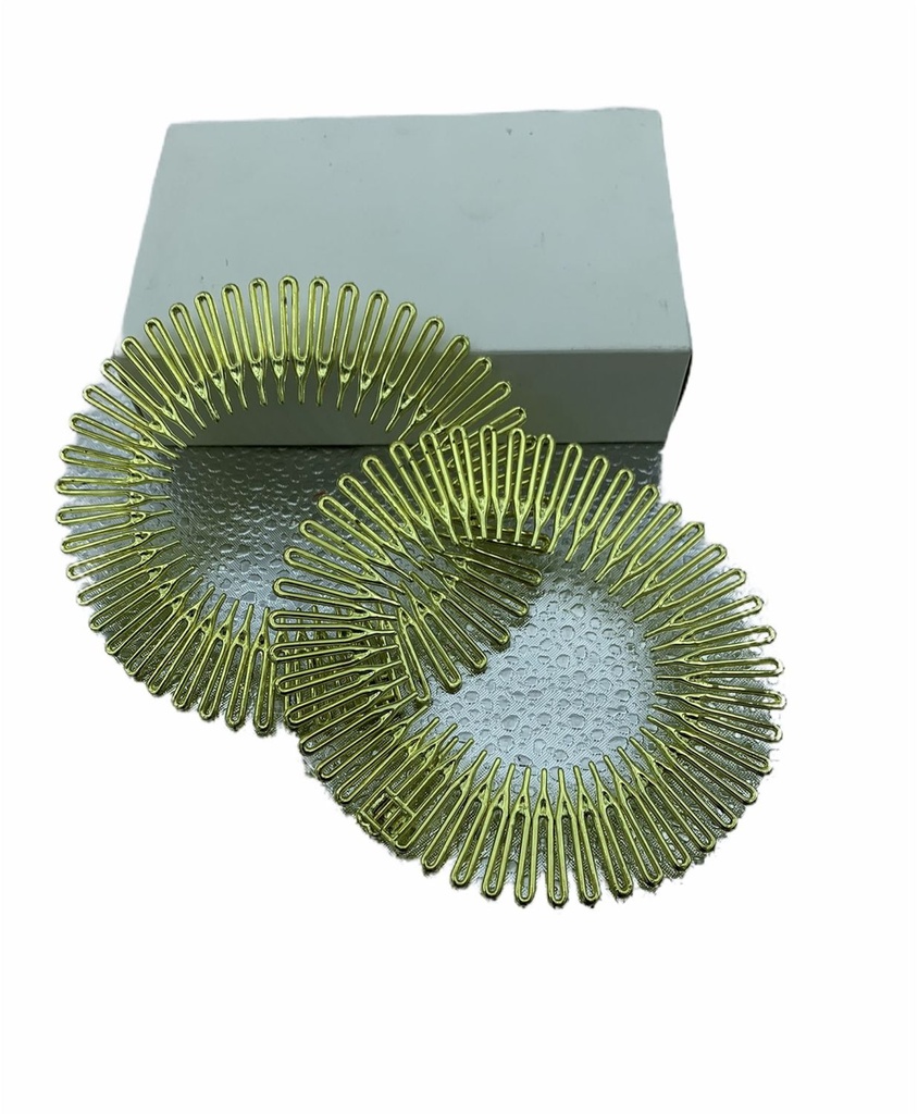 Diademas Zig Zag Doradas 12/U - Accesorios para el cabello