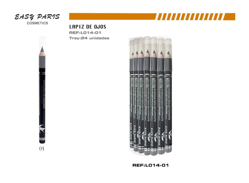Lápiz corto de madera NGR Easy 24/U - Lápiz para labios y cejas de madera