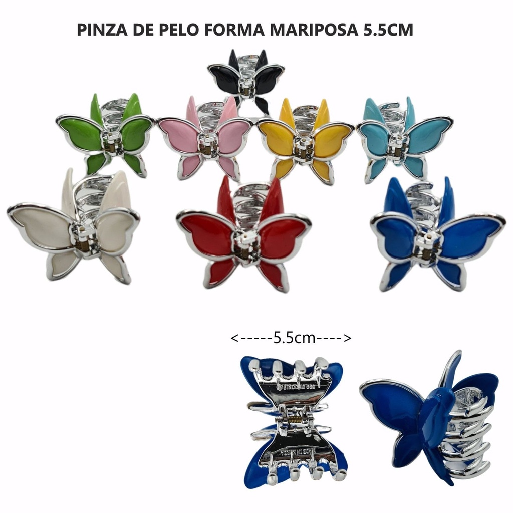 Pinzas de pelo mariposa (12 uds) - Accesorios de peinado y moda