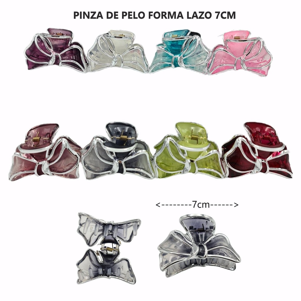 Pinzas de pelo con lazo (12 uds) - Accesorios de peinado y moda