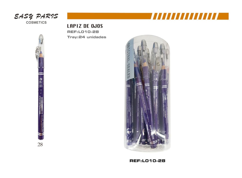 Lápiz de labios magenta 24 unidades Easy Paris - Artículos de maquillaje