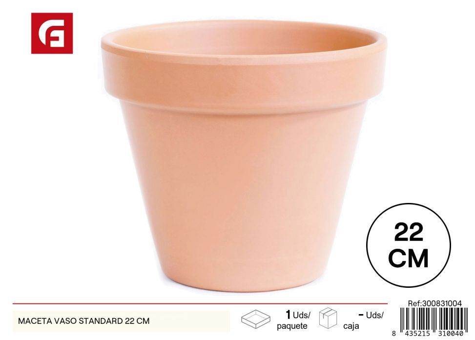 Maceta vaso estándar 21cm - Jardinería y decoración de interiores