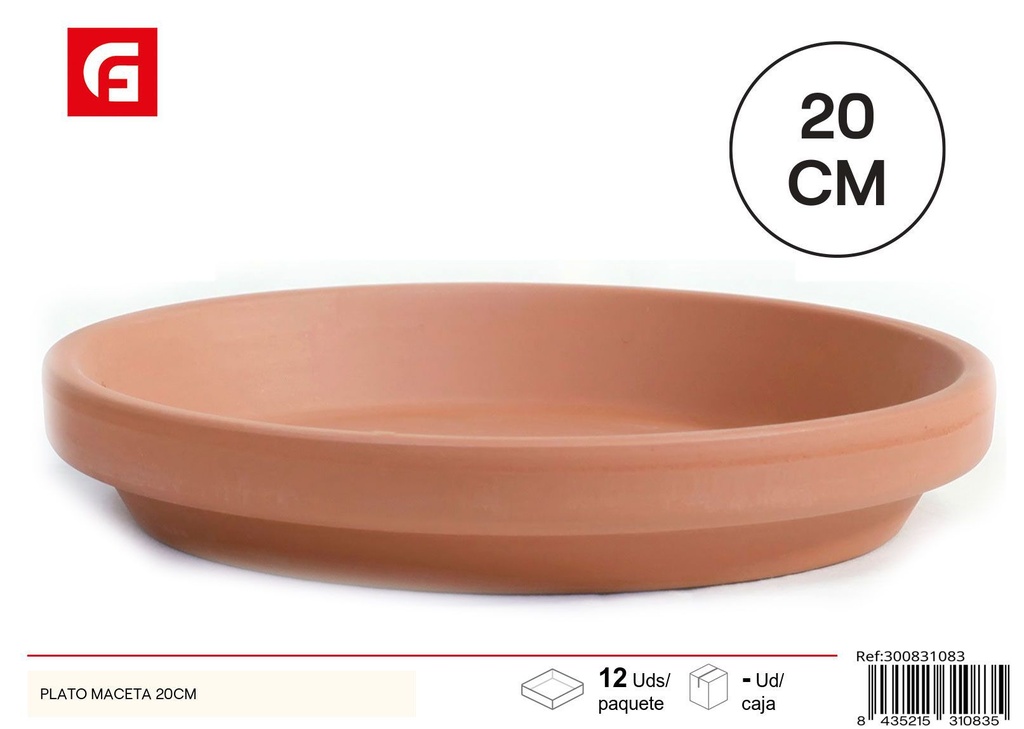 Plato para macetas 20 cm - Accesorios de jardinería